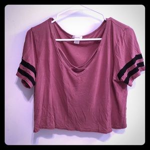 Bozzolo Crop Jersey TShirt; Size Large